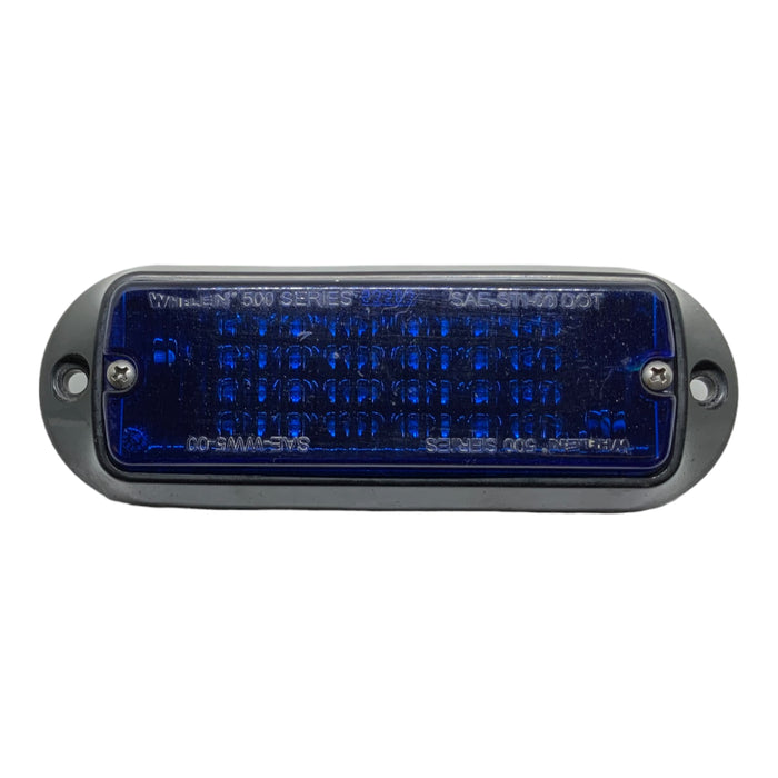 Whelen 500 Series Smartled Wide Angle LED With Scanlock & Gaskets Colour Blue With Blue Lens