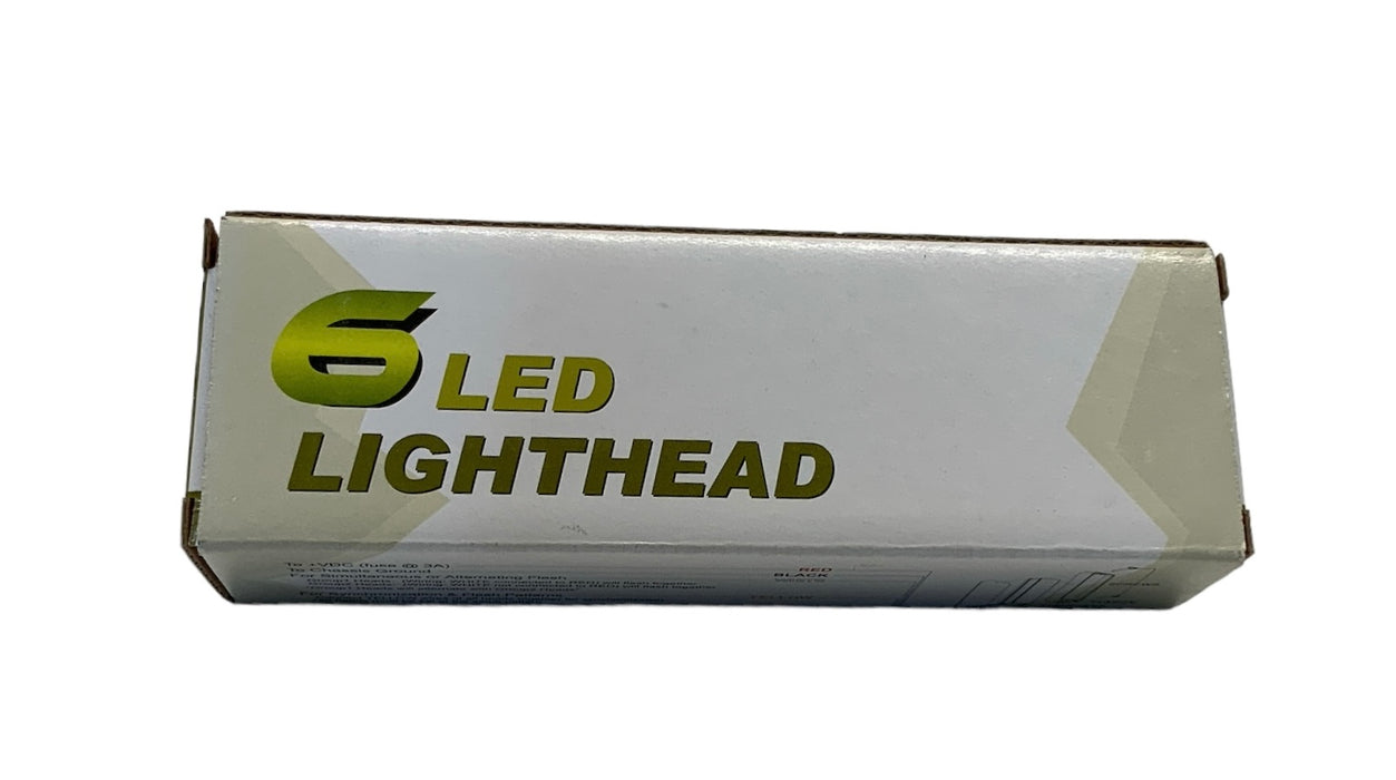 Axixtech 6 LED Lighthead Module, White LED, Black Flange 18 Flash Patterns LED-535-03