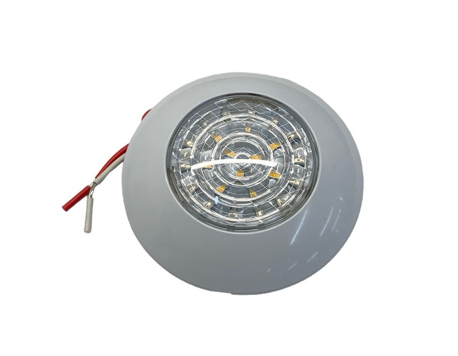 Small Interior Round Red & White LED Light 12v LED-855-01