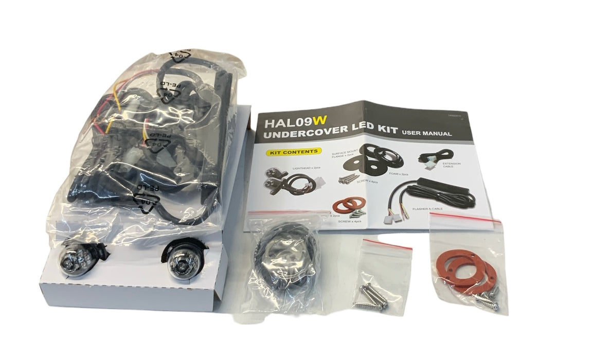 RSG HAL09 Undercover LED Kit Red/Red 12-24v Black Flange LED-542-03