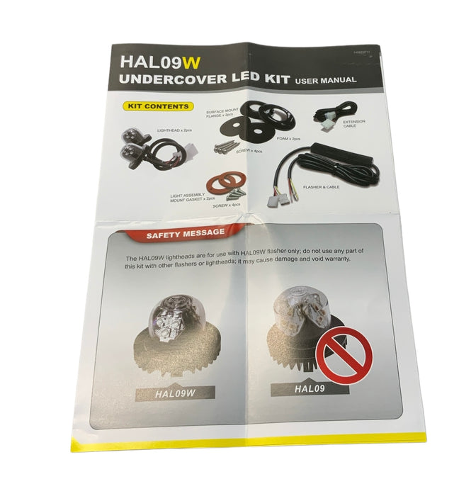 RSG HAL09 Undercover LED Kit Red/Red 12-24v Black Flange LED-542-03