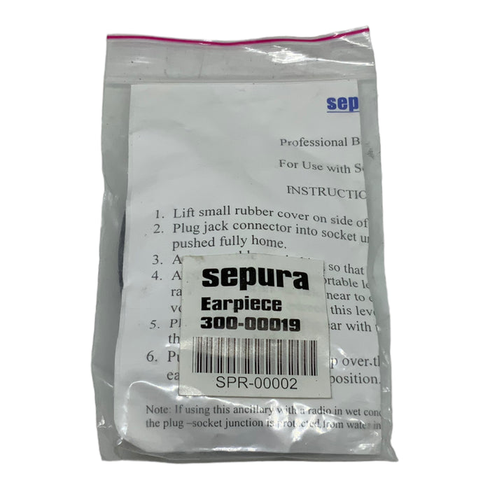 New Genuine Sepura SRP2000 Earpiece 300-00019